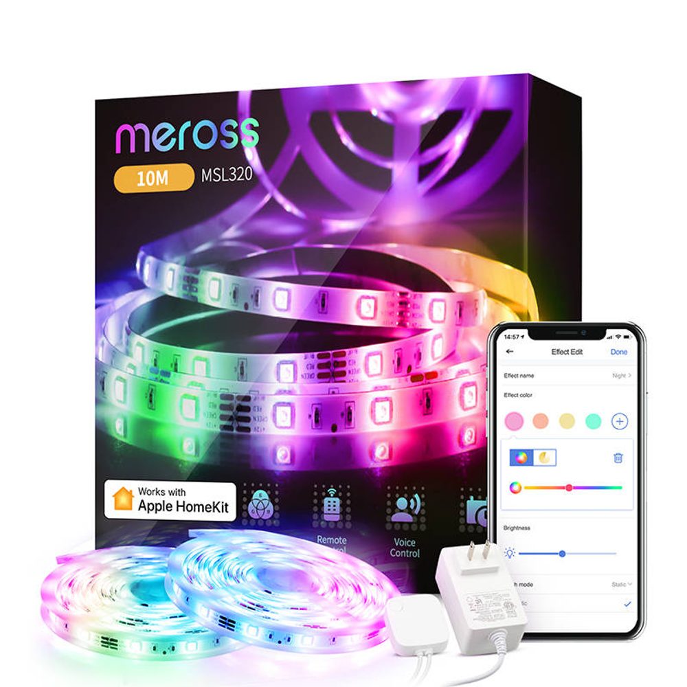 Meross MSL320 Pametna Wi-Fi LED Traka (HomeKit), 2x 5m