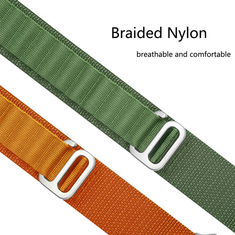 Nylon Remienok, Apple Watch 42 / 44 / 45 / 49 Mm, Design 2, Biely