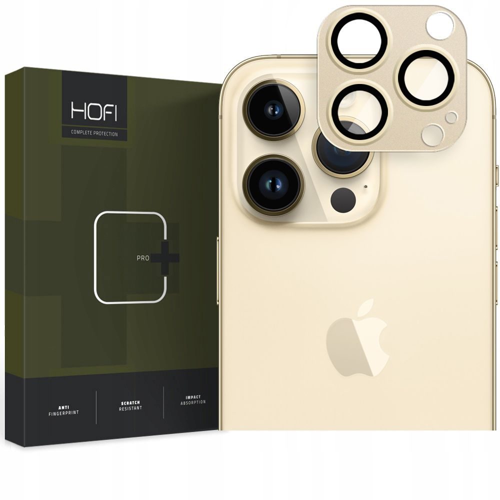 Hofi FullCam Kaljeno Steklo Za Objektiv, IPhone 14 Pro / 14 Pro Max, Zlato
