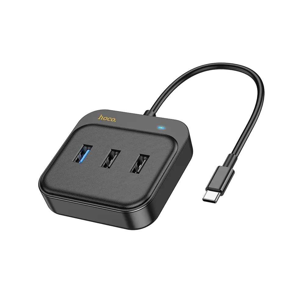 Hoco Adaptér HUB 5v1 USB-C Na HDTV + USB3.0 + 2x USB2.0 + USB-C PD100W Multiport, 0,2 M, čierny (HB36)