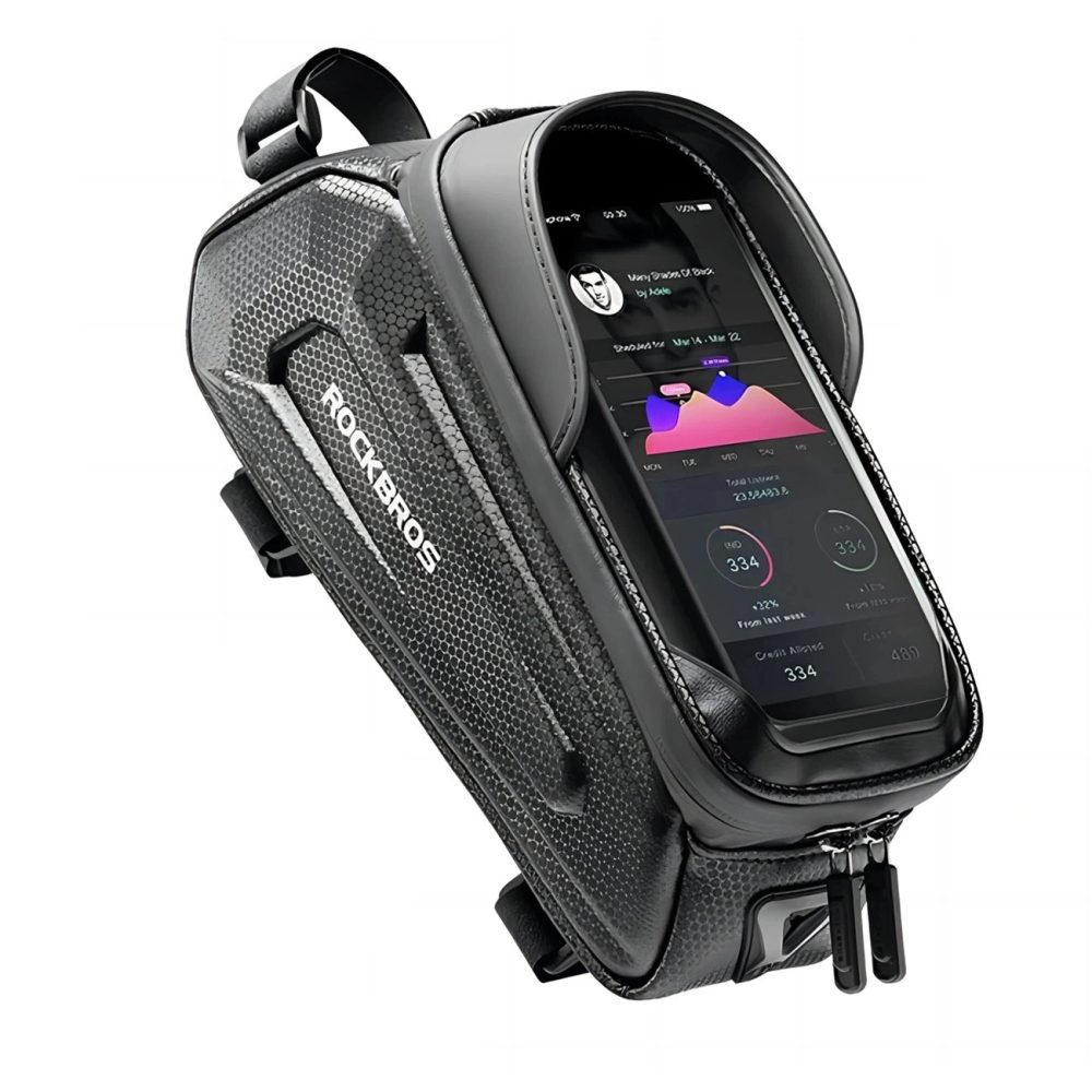 Rockbros B68-1 Pancéřová brašna na kolo s kapsou na telefon 1,7l, černá