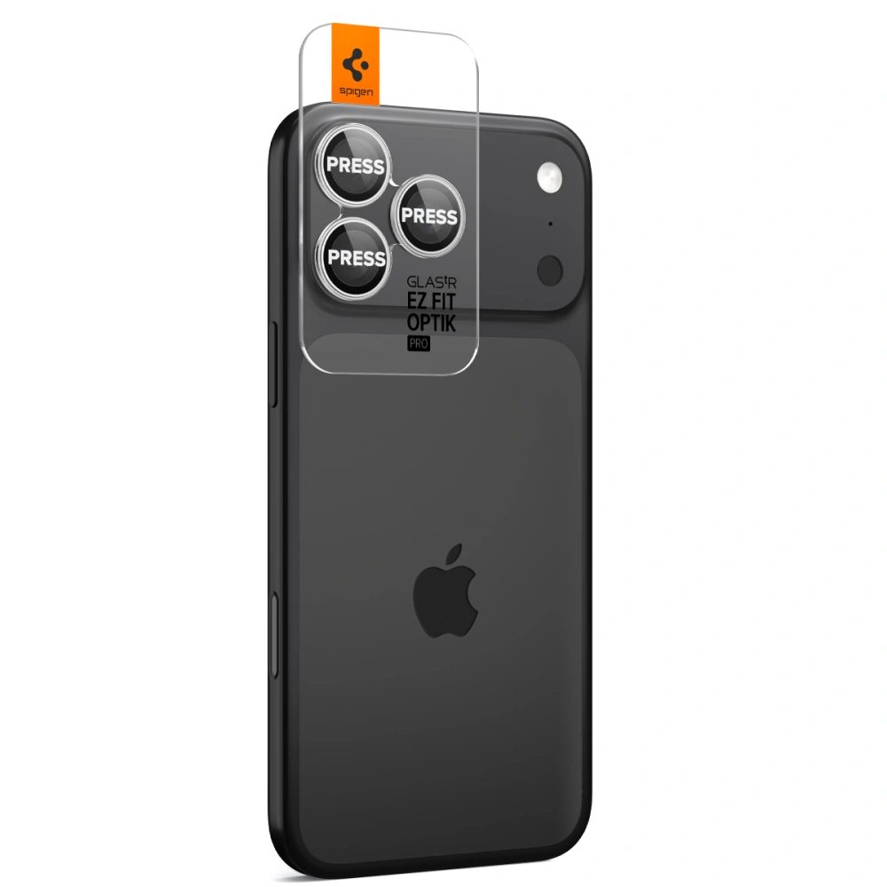 Spigen Optik.TR Ez Fit ochrana fotoaparátu, 2 kusy, iPhone 16 Pro / Max / 17 Pro / Max, strieborná