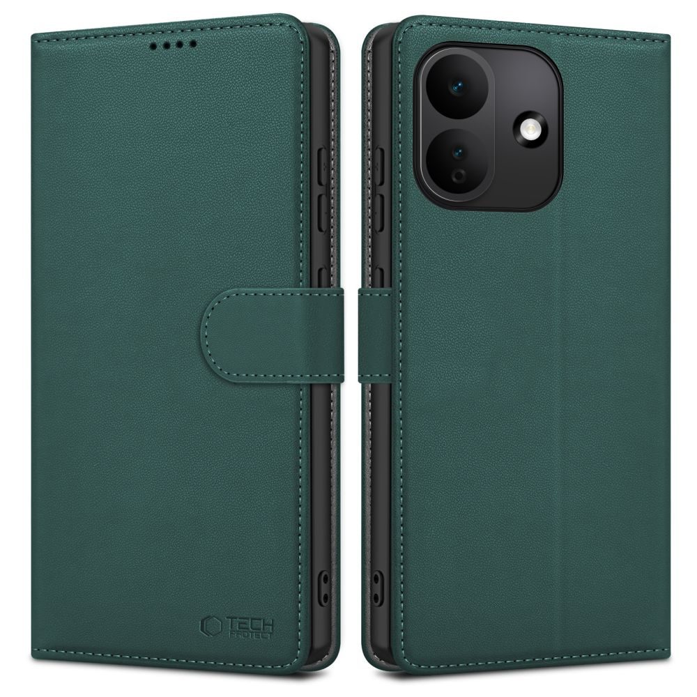 Husa Portofel Tech-Protect Wallet, Xiaomi Redmi Note 17 Pro 5G, verde