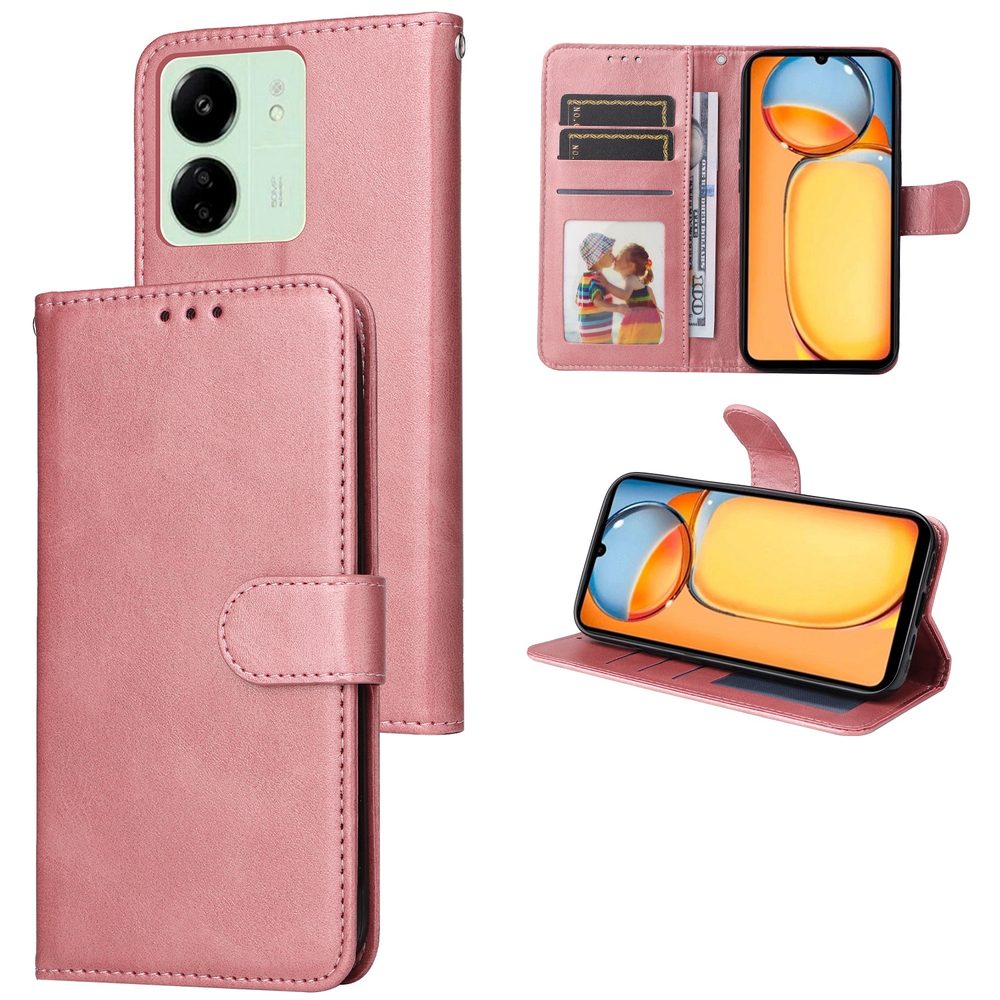 Mágneses tok, Xiaomi Redmi 13C, rózsaszín