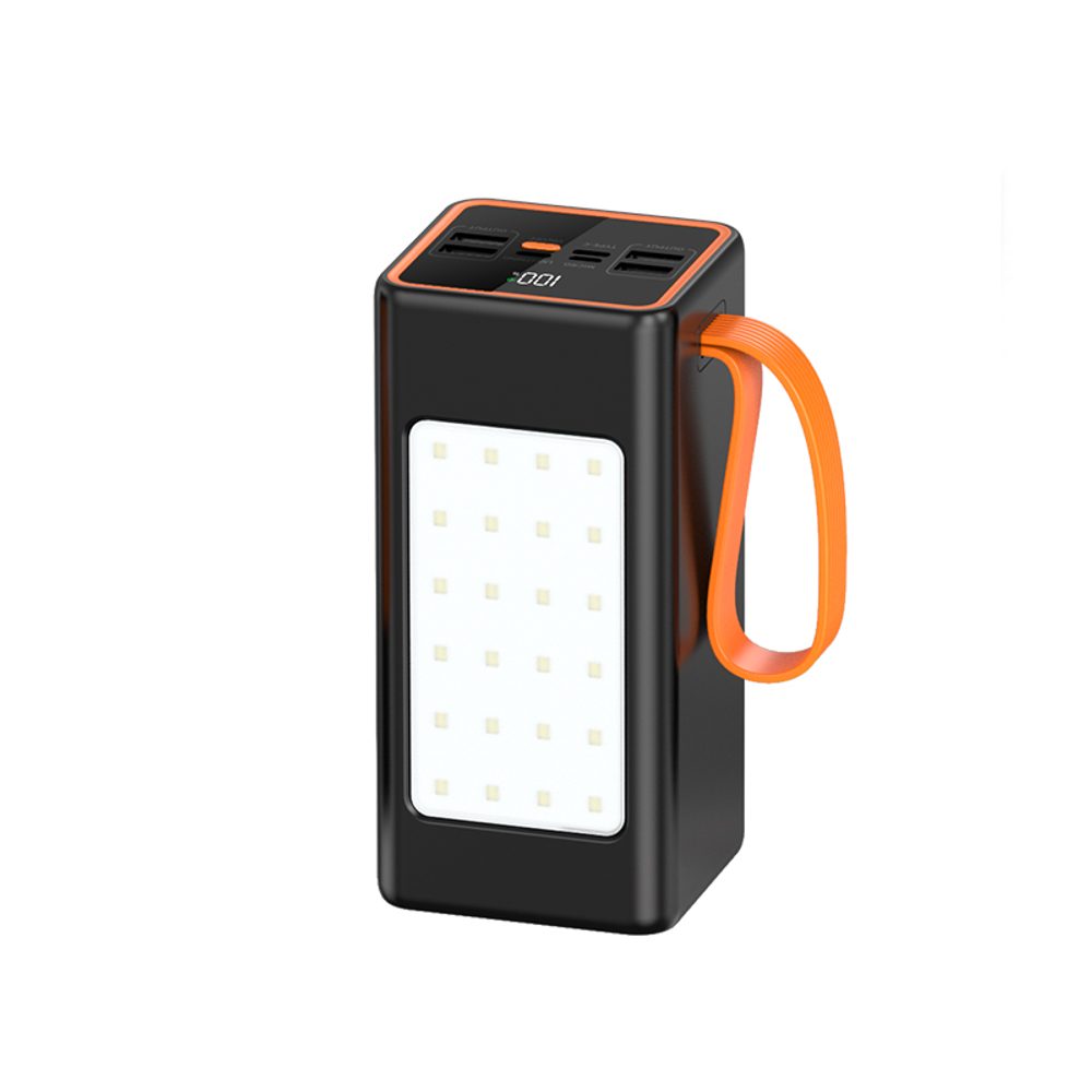 Powerbanka 60 000 mAh, 66W PD, LED panel, čierna