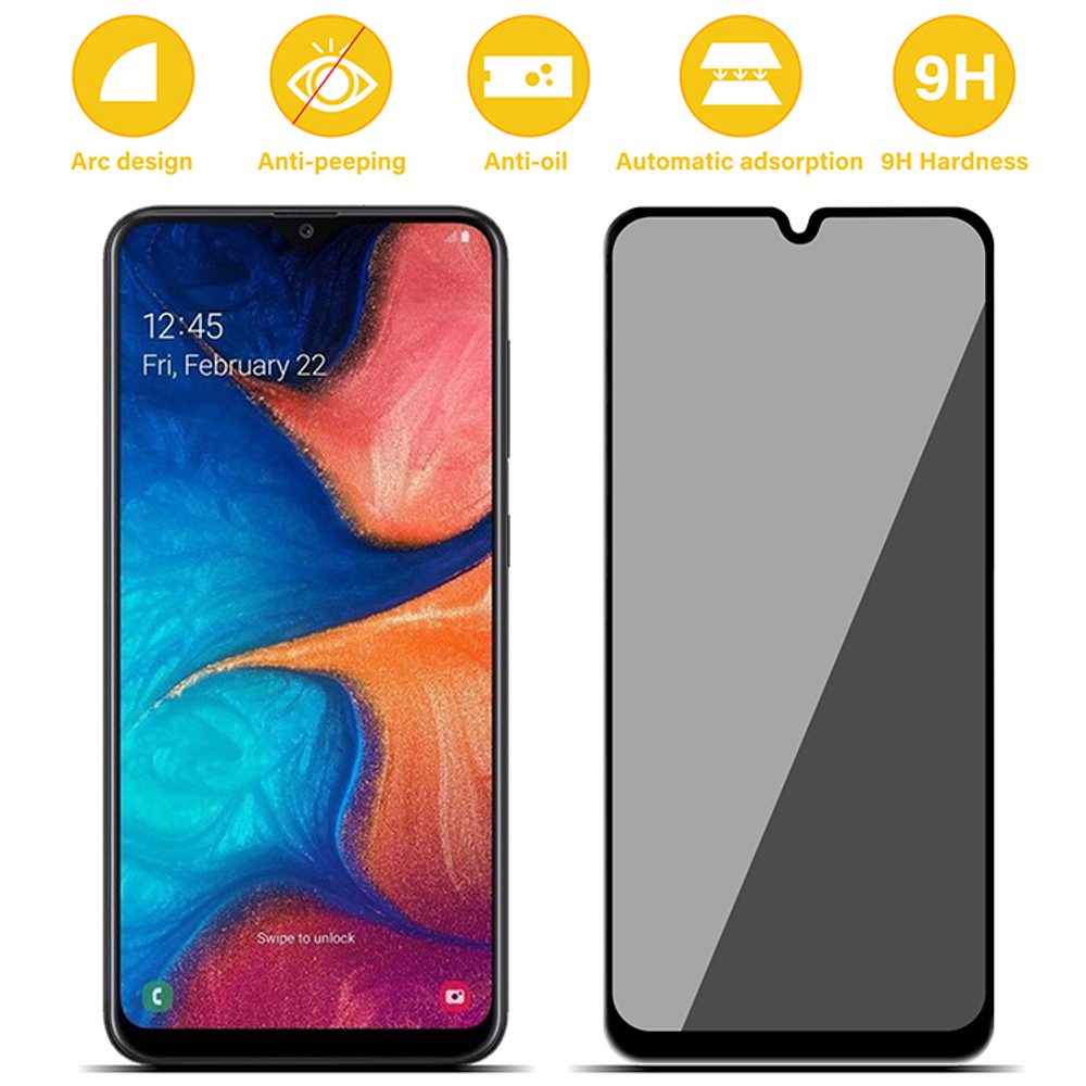 Folie De Sticlă Securizată Privacy 5D, Samsung Galaxy A20e