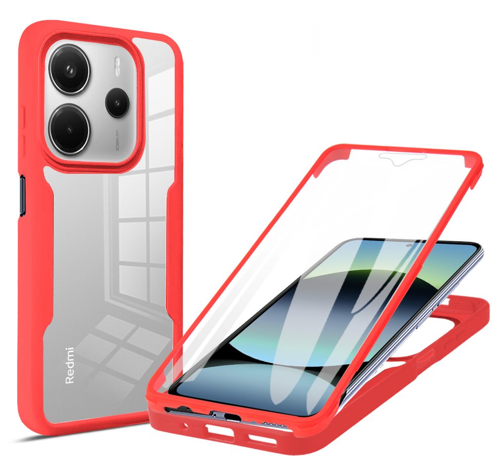 Levně JP Defense colorful obal, Xiaomi Redmi Note 14 5G, červený