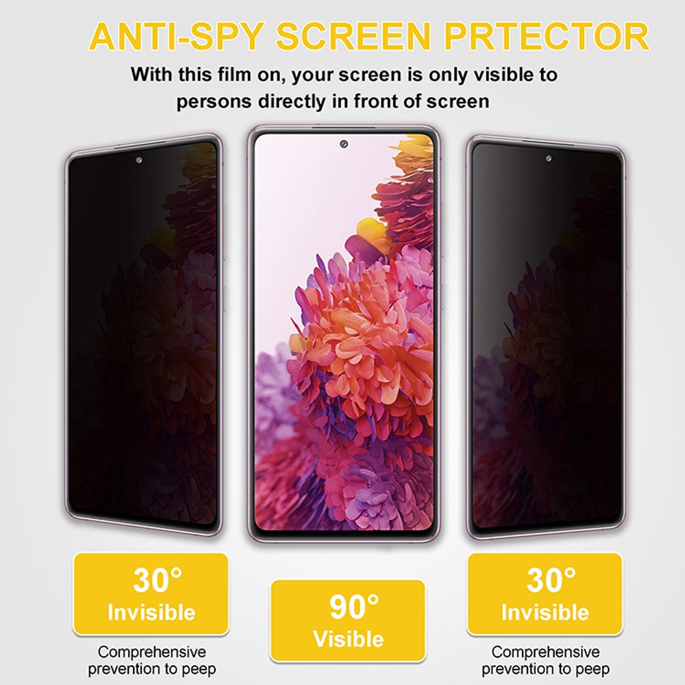 Privacy 5D Edzett üveg, Samsung Galaxy S20 FE