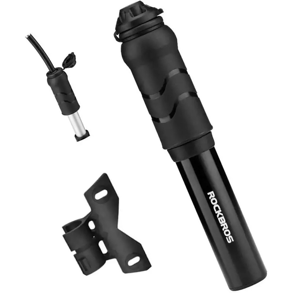 Levně Rockbros 810PCS-HP Mini ruční pumpa na kolo s hadicí pro ventily Presta a Schrader, černá