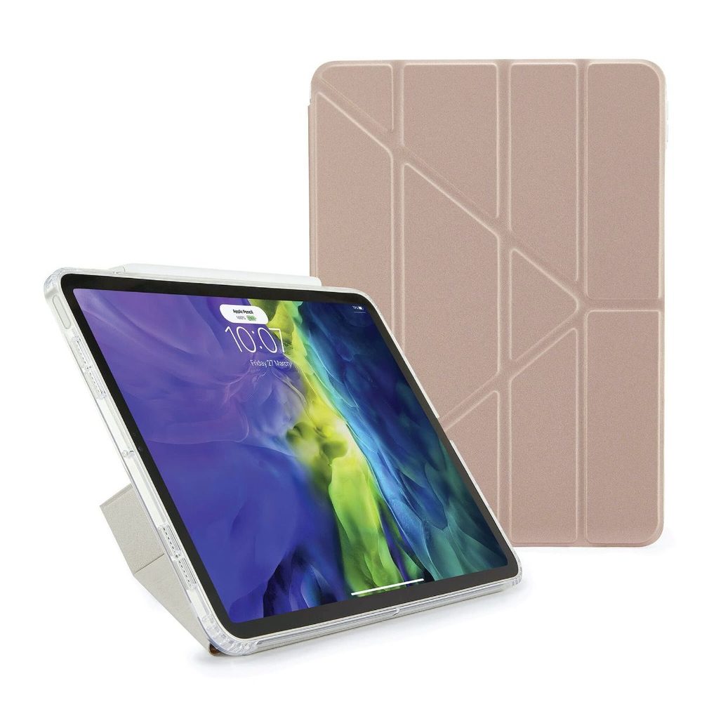 Levně Pipetto Origami průhledné pouzdro, Apple iPad Pro 11 2018 / 2020 / 2021 / 2022, růžovo zlaté