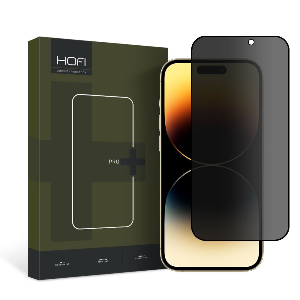 Hofi Privacy Glass Pro+ Edzett üveg, IPhone 15 Pro Max