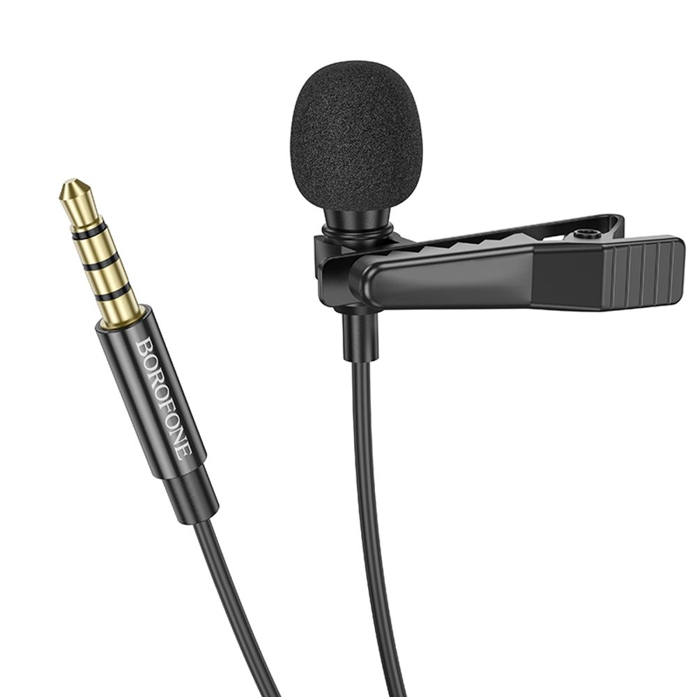 Borofone BFK11 Elegantni Mikrofon S Kravato, Jack 3,5 Mm, črn