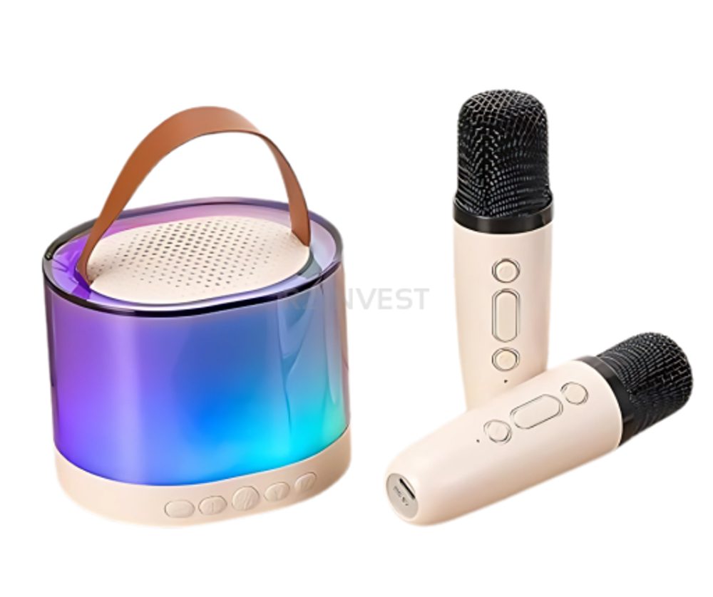 Vezeték nélküli karaoke szett, bézs