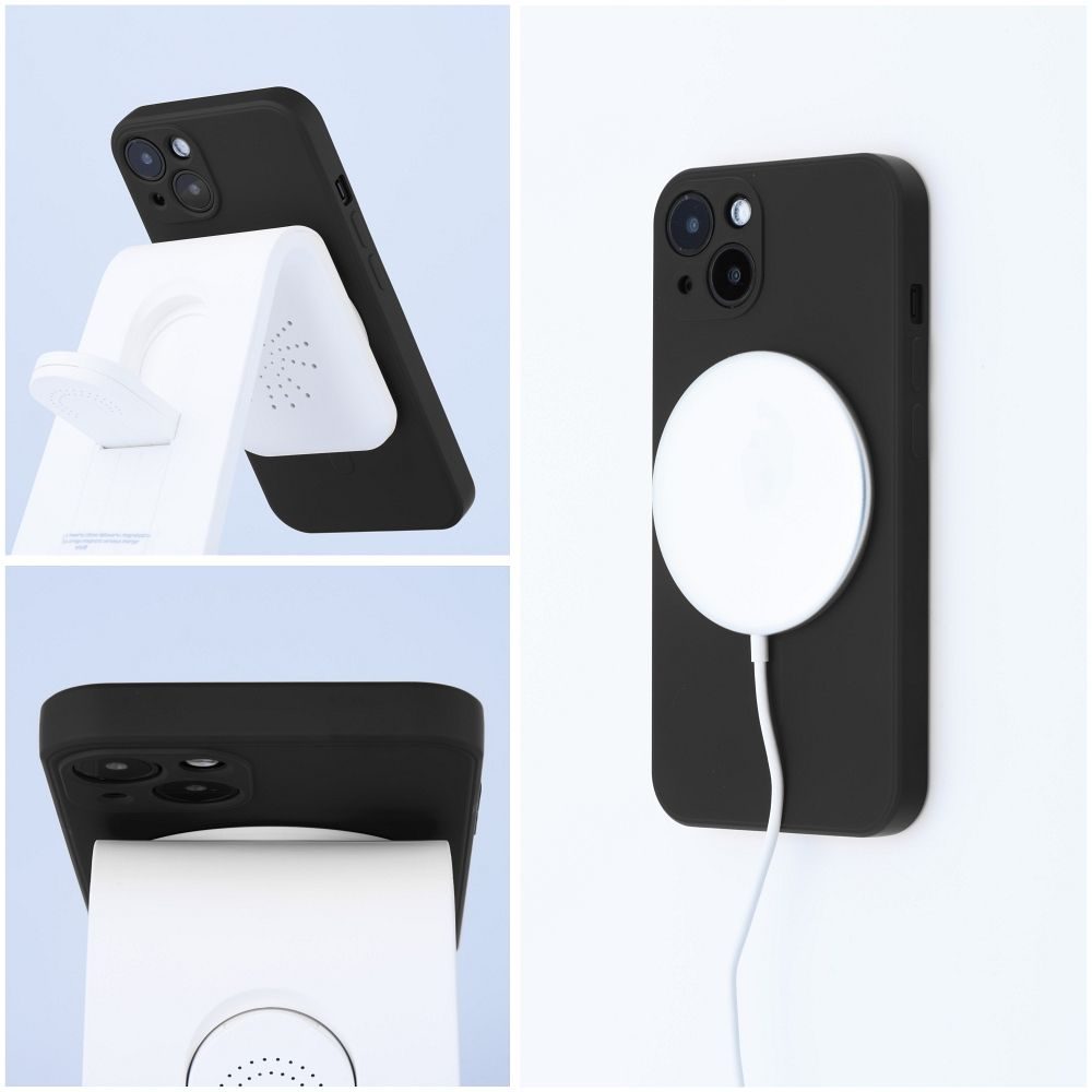 Silicone Mag Cover Husă, IPhone 14 Pro Max, Negru