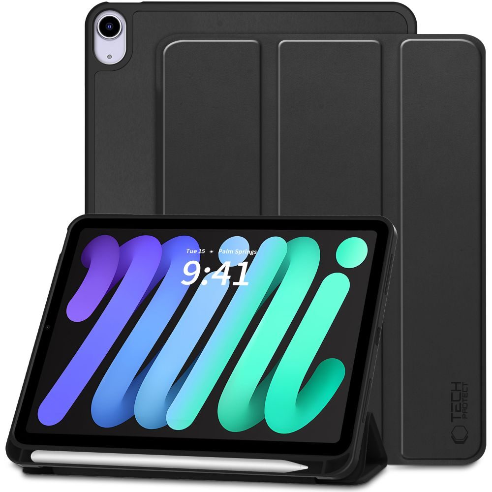 Husă Tech-Protect SC Pen pentru Apple iPad Mini 8.3 6 / 7 / 2021-2024, neagră