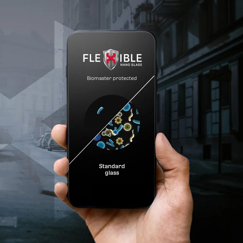 Forcell Flexible Nano Glass Hibrid üveg, IPhone 12 Pro Max, átlátszó