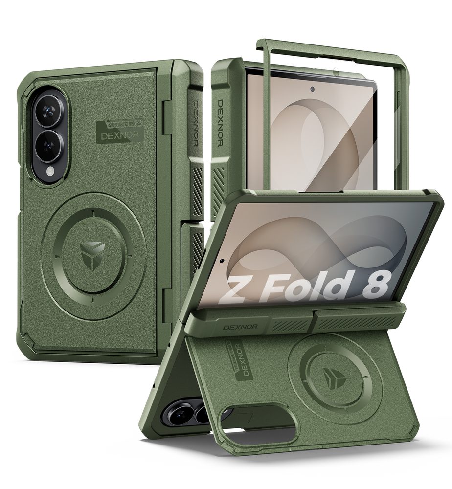 Husă Dexnor cu MagSafe, Samsung Galaxy Z Fold 8, verde