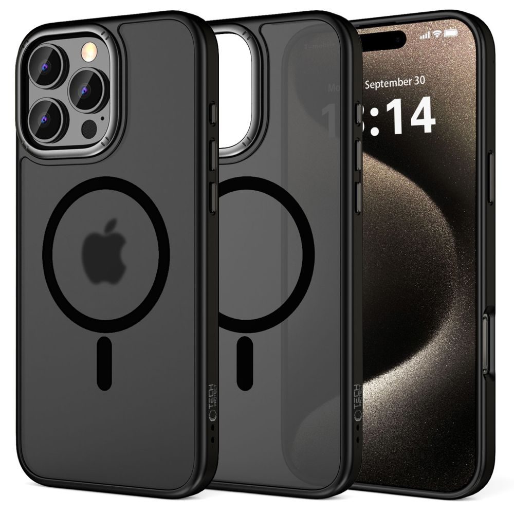 Tech-Protect Magedge MagSafe iPhone 16 Pro, fekete matt
