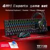 T-WOLF TF700 Gaming Set 4in1 - RGB Tastatur mit Mechanical Feel + Gaming Maus + Headset + Mauspad