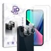 JP Combo Pack für iPhone 13 Mini - 2x Panzerglas Displayschutz + 2x Kamera Schutzglas - Gehärtetes Glas