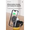 4σε1 Έξυπνος Ασύρματος Φορτιστής με LED Φωτισμό, Qi, Μαύρο