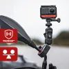 Motoros sportkamera tartó 360°, fekete
