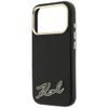 Karl Lagerfeld Grained Leather Resin Sign Logo MagSafe ümbris iPhone 17 Pro Max / 18 Pro Max – must