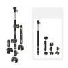 LanParte PMH-C3 supporto telescopico per fotocamere 360° e action cam per moto, 1,5 m, fissaggio a 3 punti, sistema a sgancio rapido