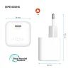 FIXED Mini GaN hálózati töltő, USB-C, PD 65W, fehér