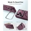 iPhone 17 Pro / 18 Pro dėklas – ESR Classic Hybrid Kickstand MagSafe – vyno raudona