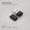 Alumínium adatblokkoló FIXED 2az1-ben, USB-C/C és USB-C/A, fekete