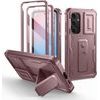 Dexnor 360 Kickstand Camprotector Θήκη Samsung Galaxy S24 FE, Ροζ