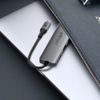 Acefast 6-in-1 Adapter (J18) - USB-C naar 2x USB 3.0, USB-C PD 90W, HDMI 4K, SD/TF Kaartlezer - Plug & Play - Grijs