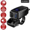 Alogy MotoCharge Pro™ 36W Motorrad Ladegerät mit Display - USB-A + USB-C - 36W PD + QC 3.0 - Schwarz