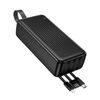 Borofone akupank BJ79B 30000mAh USB-A + USB-C ja Lightning kaablitega – must