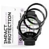 Techsuit Nano Flex Displayschutzfolie für Garmin Forerunner 970 / Forerunner 570 47mm - Flexible PMMA Schutzfolie - 2 Stück - Schwarz
