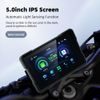 5" Motorfiets Display met Draadloze Apple CarPlay, Android Auto + DVR Camera's