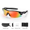 West Biking Kinder Fahrradbrille für Outdoor-Aktivitäten - Leichter Sportbrille mit kratzfesten Gläsern - Schwarz / Bunt