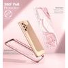 Samsung Galaxy S21 Ultra dėklas – Suritch 360 Marble – rožinė