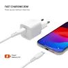 FIXED Mini GaN hálózati töltő, USB-C, PD 30W, fehér