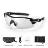 West Biking Kinder Photochromatische Sportbrille für Radfahren, Laufen und Outdoor-Aktivitäten - Schwarz/Transparent