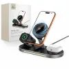 Tech-Protect A51 ArcticBoost 3in1 Kabelloses MagSafe Ladegerät für Smartphone, Smartwatch & Earbuds - Qi 2.2 - 25W - Schwarz