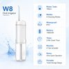 Draagbare Monddouche W8 met 4 Modi, 190 ml, IPX7, 1400 mAh, 4 Opzetstukken, Wit