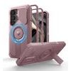 Dexnor MagSafe 360 Kickstand Προστατευτική Θήκη Samsung Galaxy S25 Plus, Ροζ