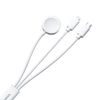 Joyroom S-IW008 Καλώδιο Φόρτισης 3σε1, USB για Apple Watch, USB-C, Lightning, 3,5 W, 1,2 μ, λευκό