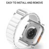 Nylon remienok, Apple Watch 42 / 44 / 45 / 49 mm, design 2, biely