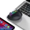 Wozinsky WMG-1164 Kabellose Ergonomische Gaming Maus für PC und Laptop - Vertikale Funkmaus mit 2.4 GHz und Bluetooth 5.0 - 3600 DPI - RGB Beleuchtung - Schwarz