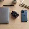 Tech-Protect NCA65W-GAN 2-Port Ladegerät mit GaN-Technologie - USB-C PD 65W / USB-A QC 3.0 - Schwarz