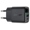 Acefast Oplader met Display (A114) - GaN - USB & USB-C - PD 25W - 5V/3A - Zwart