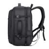 JP Rucksack B09 - Multifunktionaler Tagesrucksack 45x31x22-26 cm - Schwarz